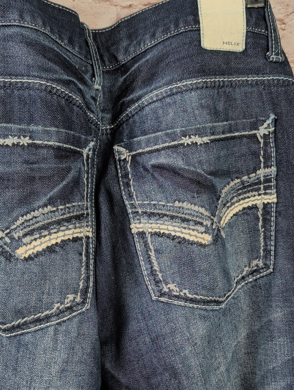 Helix Men's Dark Blue Bootcut Jeans 32 X 32 New - Picture 9 of 10
